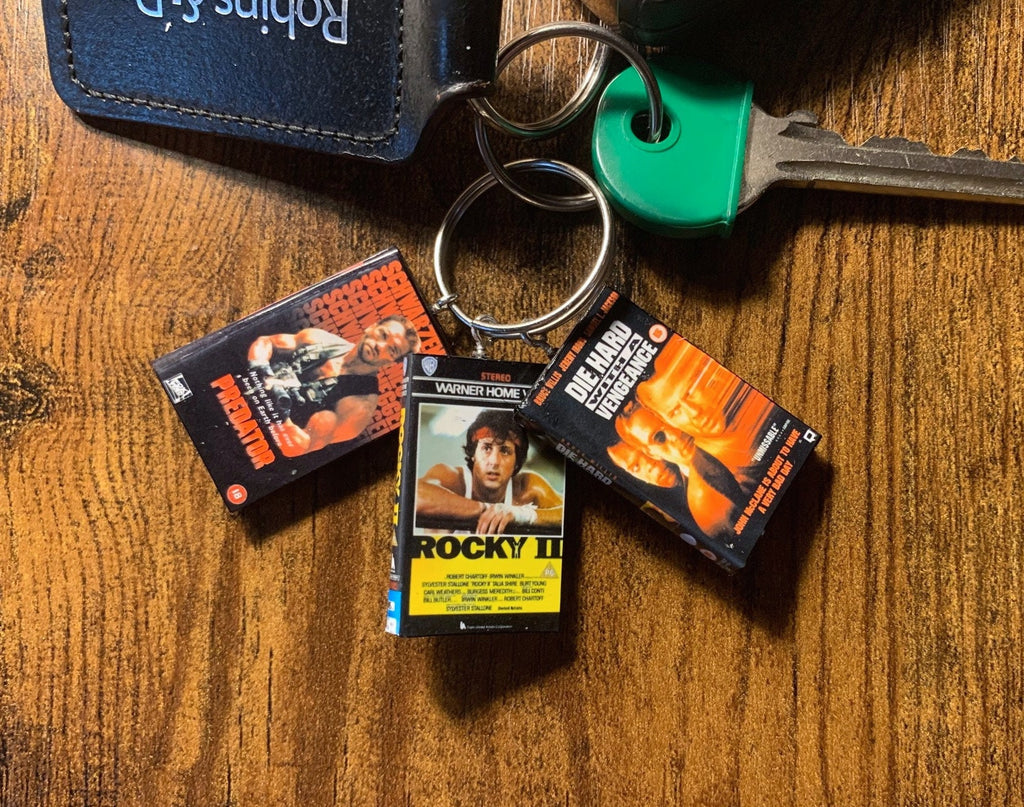 Customisable Miniature VHS Movie Keyring