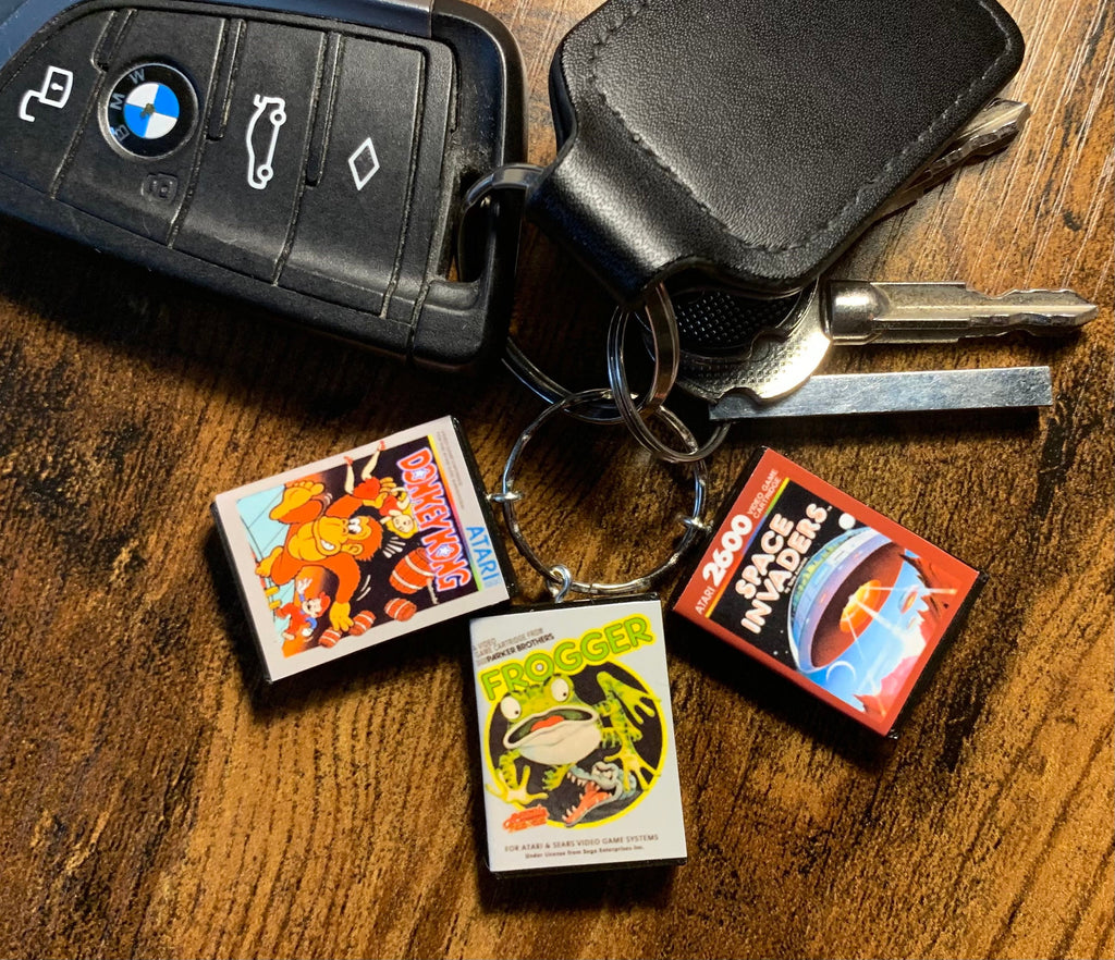 Customisable Miniature Atari Retro Game Keyring