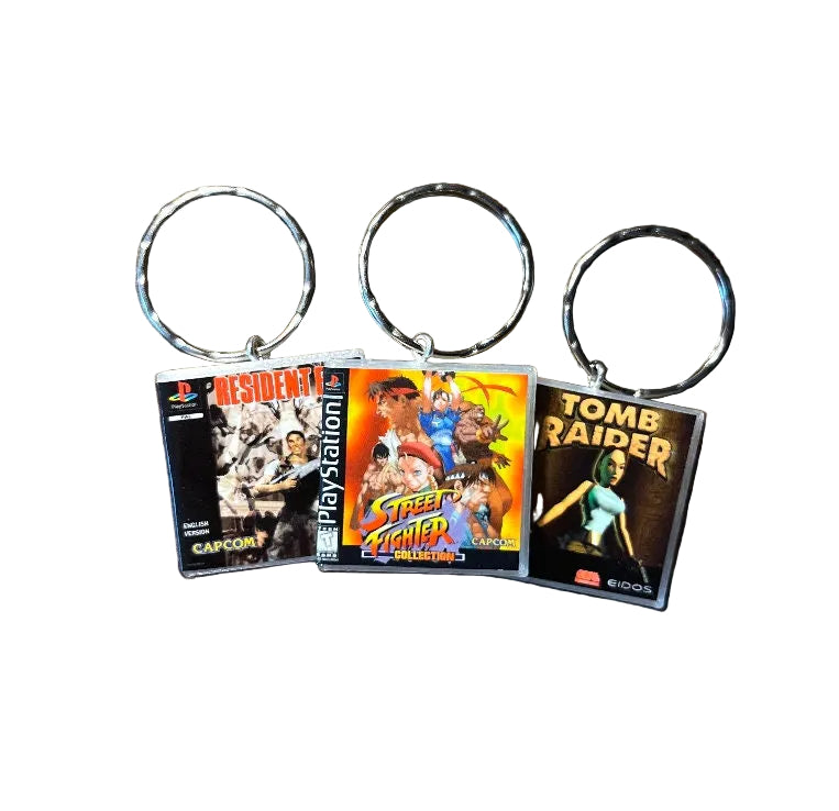Customisable Miniature Retro PS1 Game Keyring