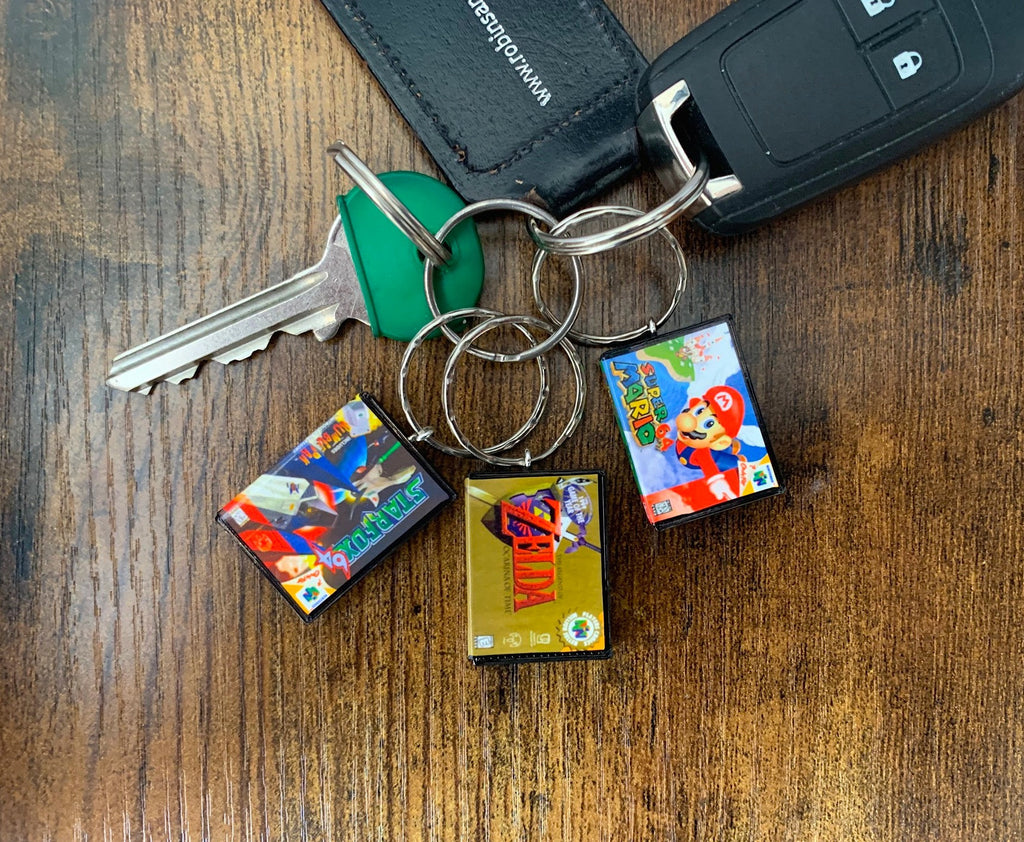 Customisable Miniature Retro N64 Game Keyring
