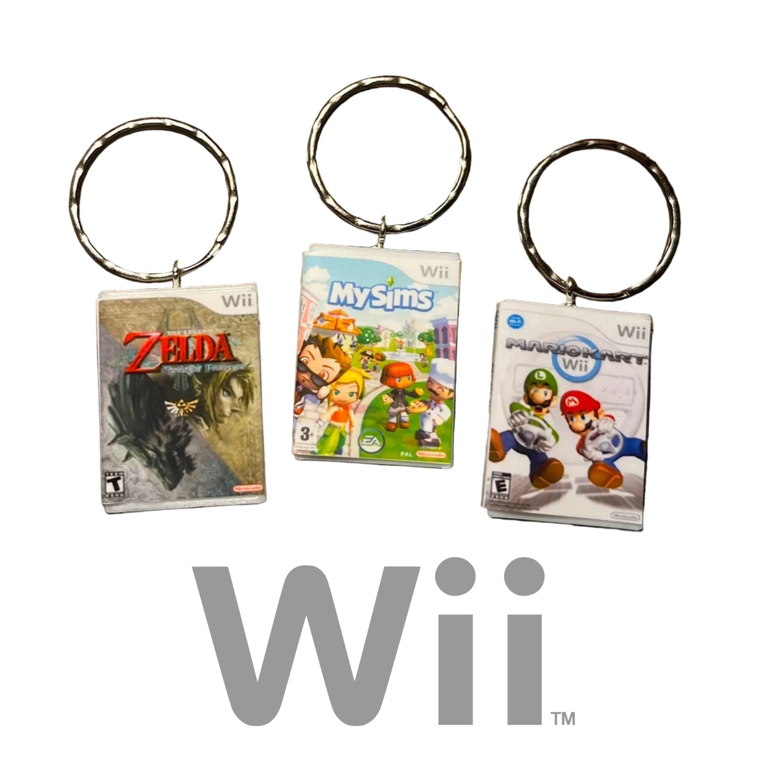 Customisable Miniature Nintendo Wii Game Keyring
