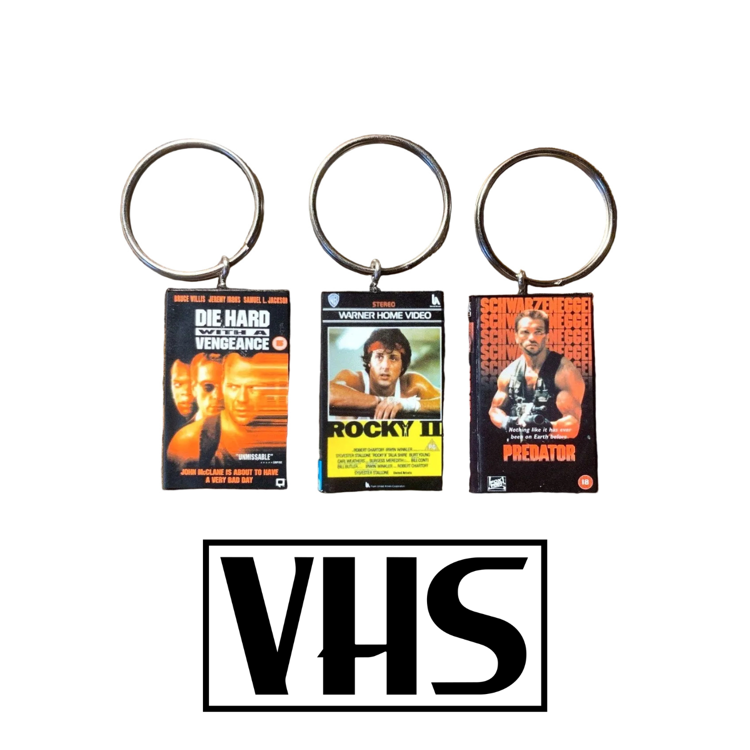 Customisable Miniature VHS Movie Keyring