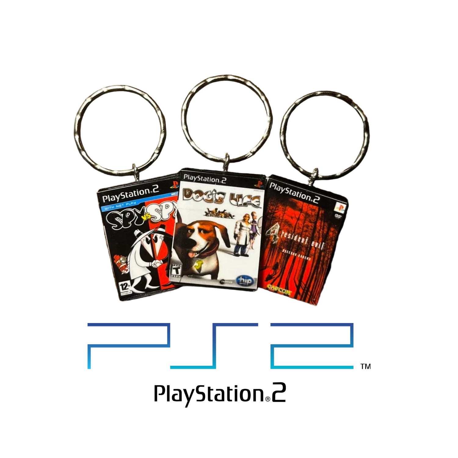 Customisable Miniature PS2 Game Keyring
