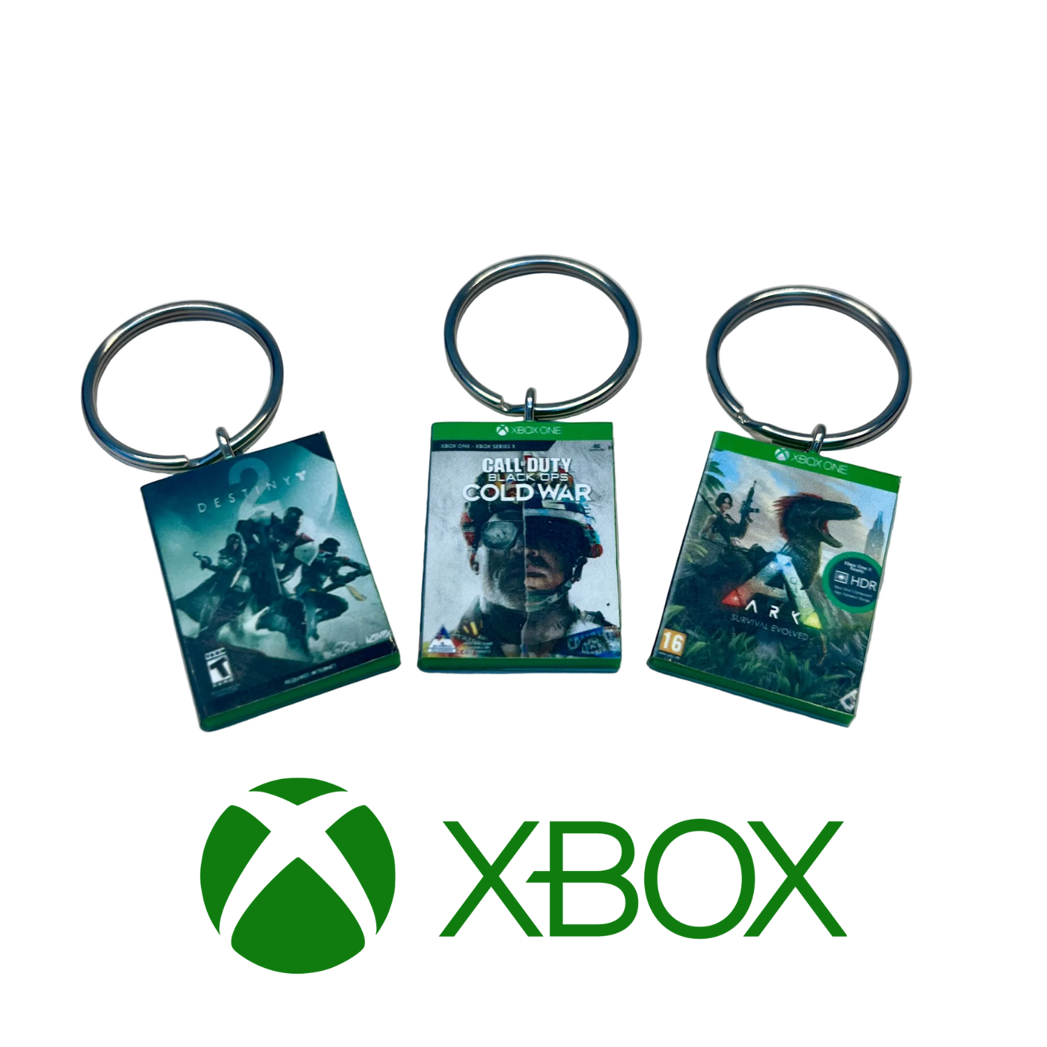 Customisable Miniature Xbox One Game Keyring