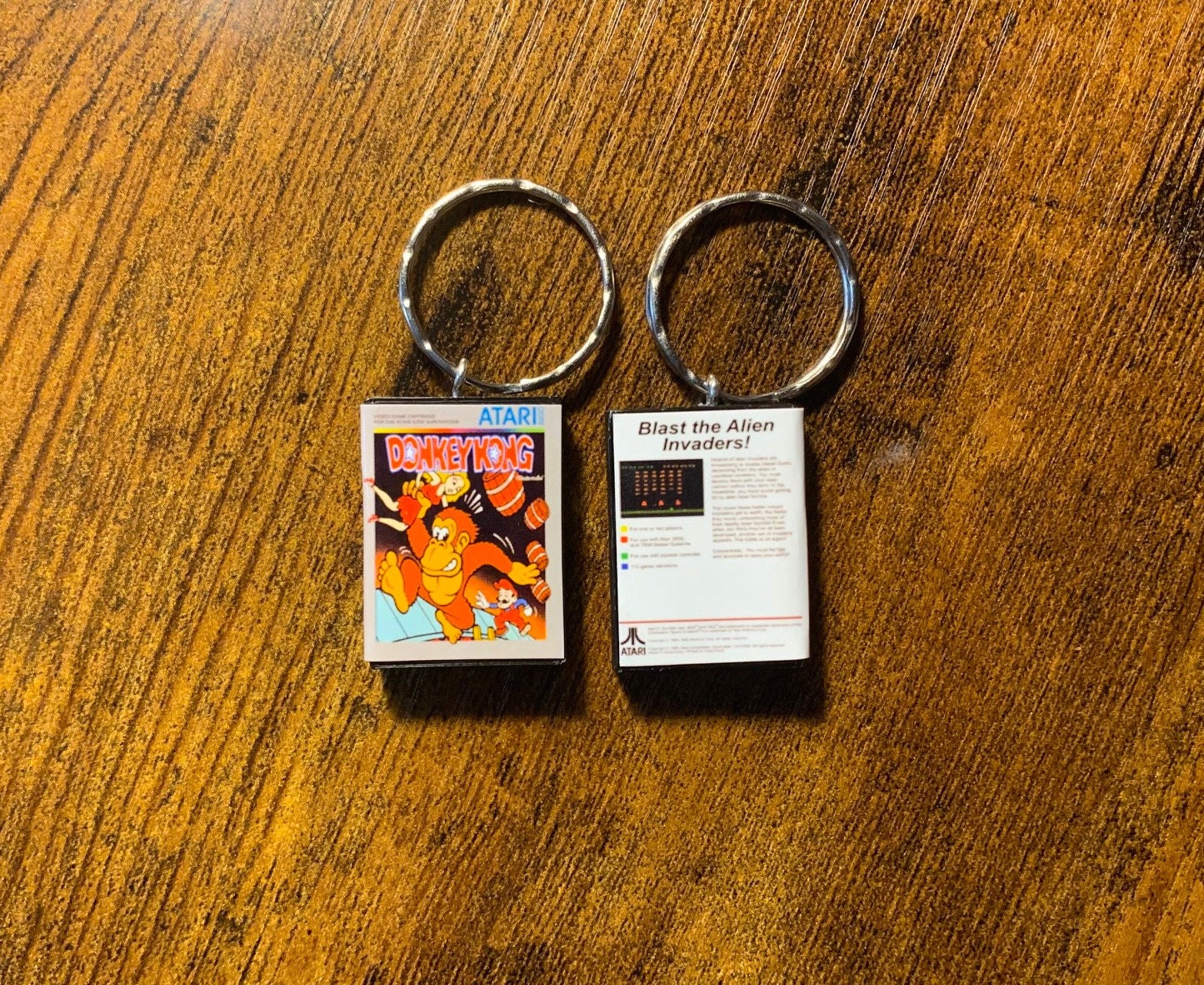 Customisable Miniature Atari Retro Game Keyring